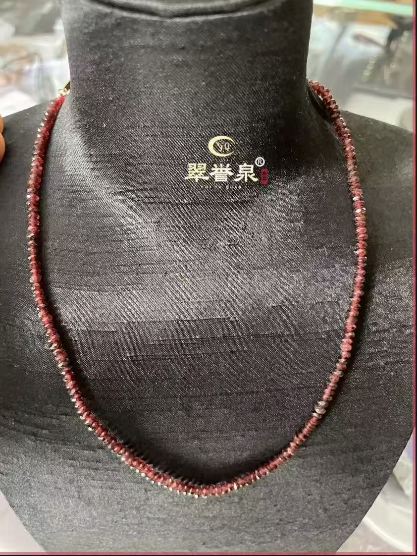 天然石榴石项链手链925银扣两用时尚女士气质