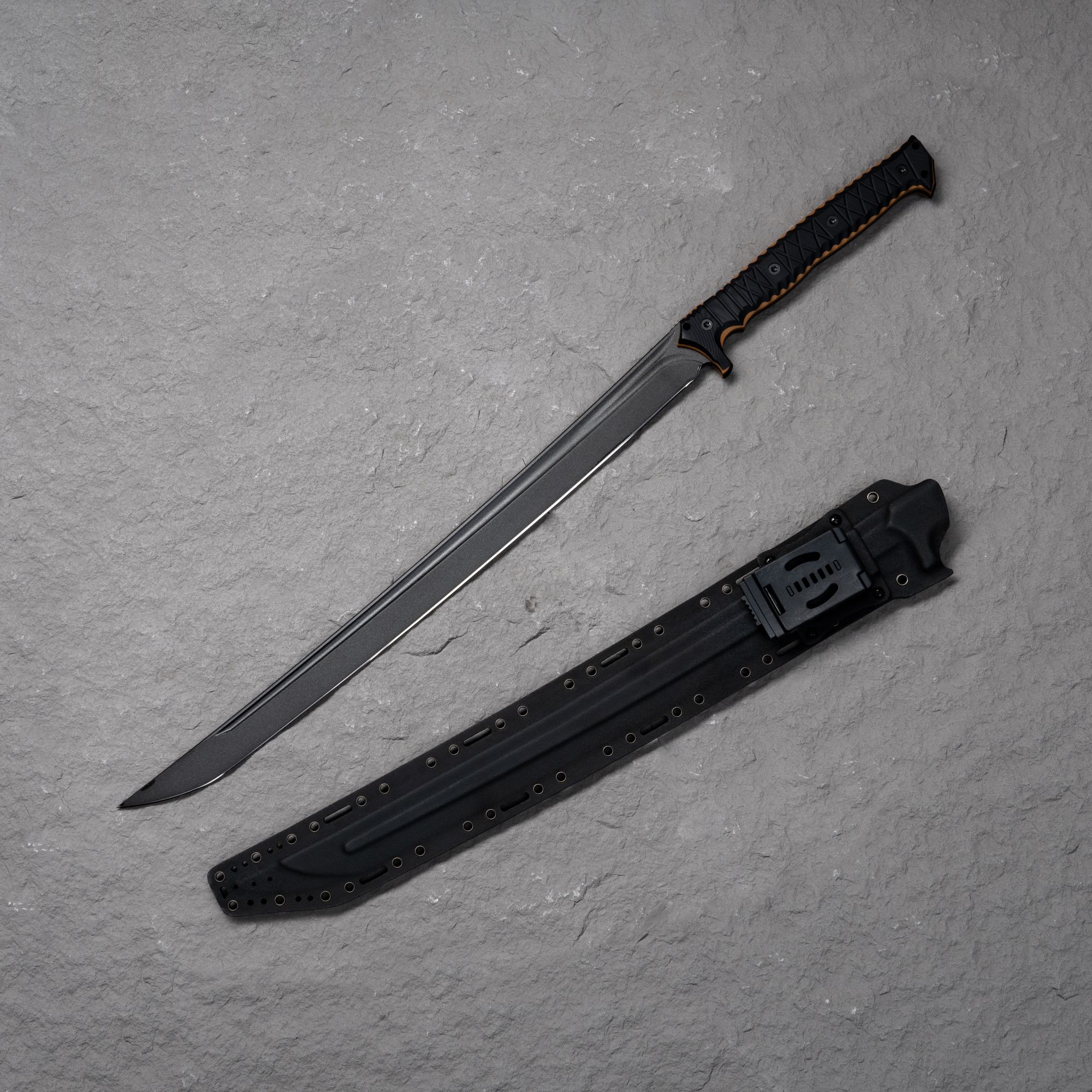 泽吉中国工坊·【裂鹰清刀】一体刀龙泉工艺品未开刃