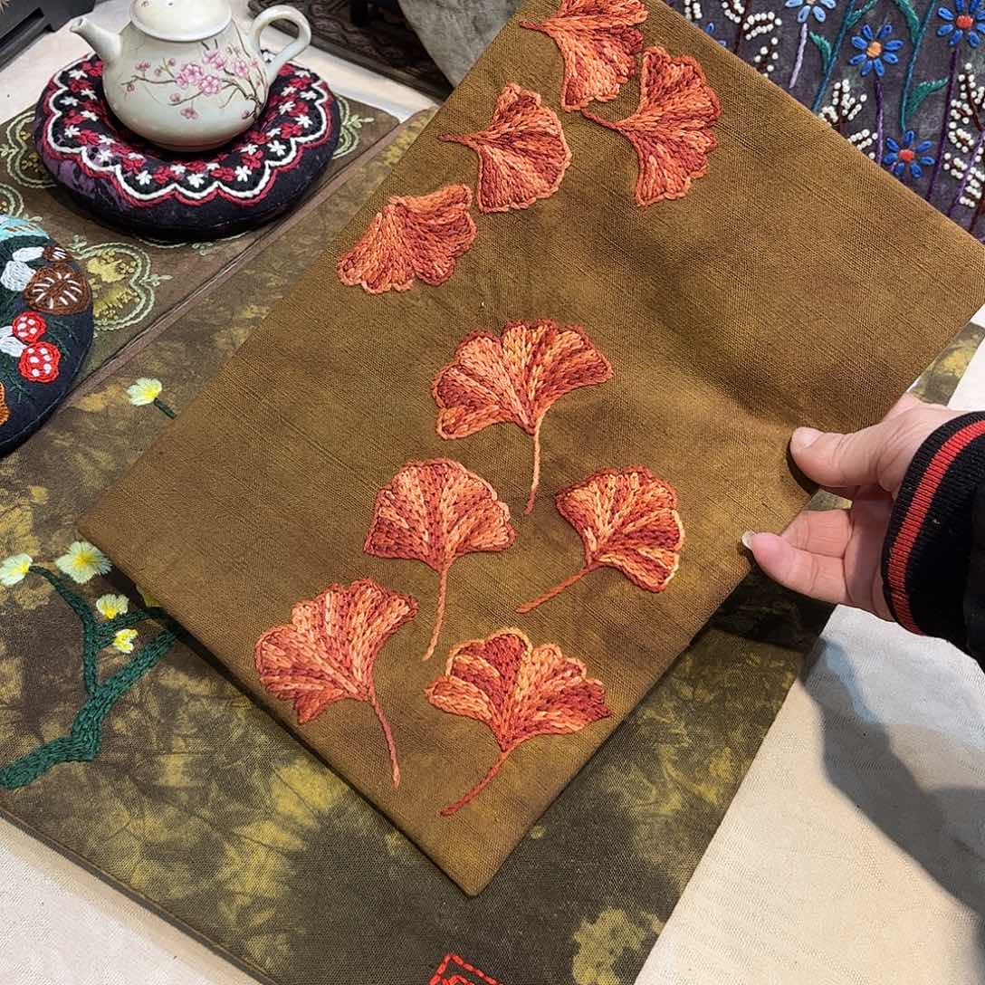 规格19.28刺子绣茶席