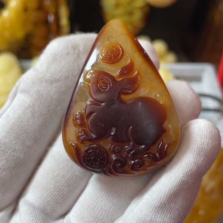 琥珀吊坠(不含链)未镶嵌