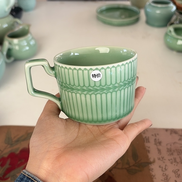 龙泉云间青瓷小米茶器