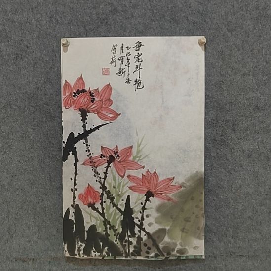 国画齐派水墨花鸟争宠斗艳