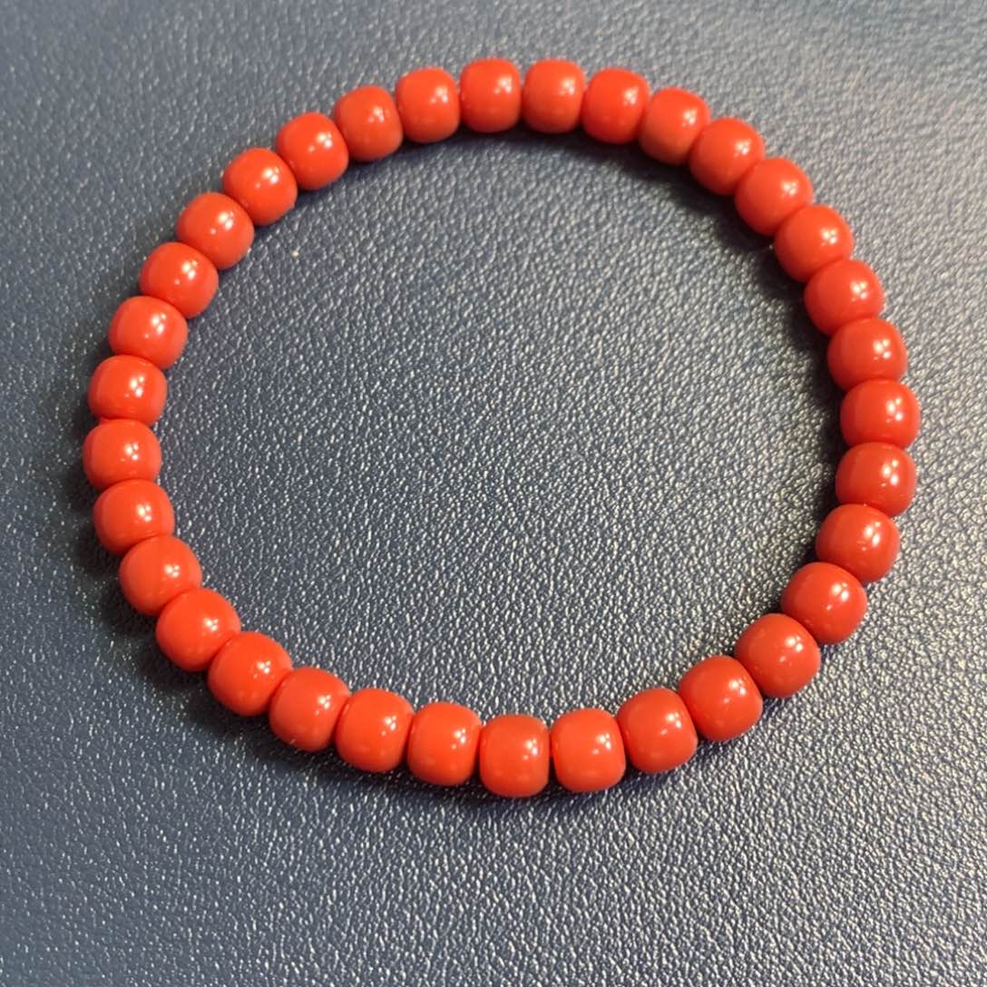 南红玛瑙6➕锦红老型手串未镶嵌保山原矿南红