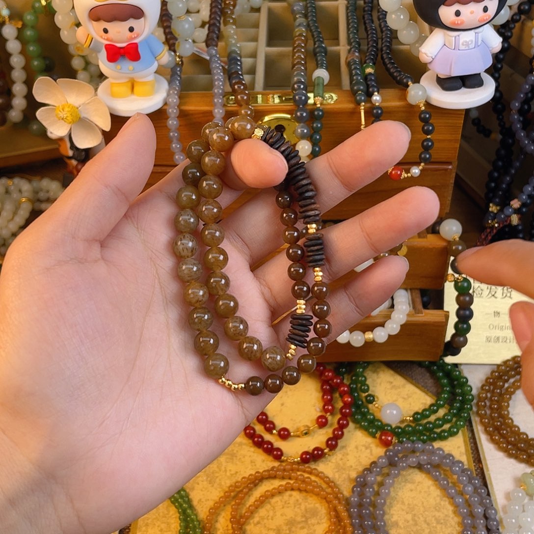 和田玉双圈手串未镶嵌