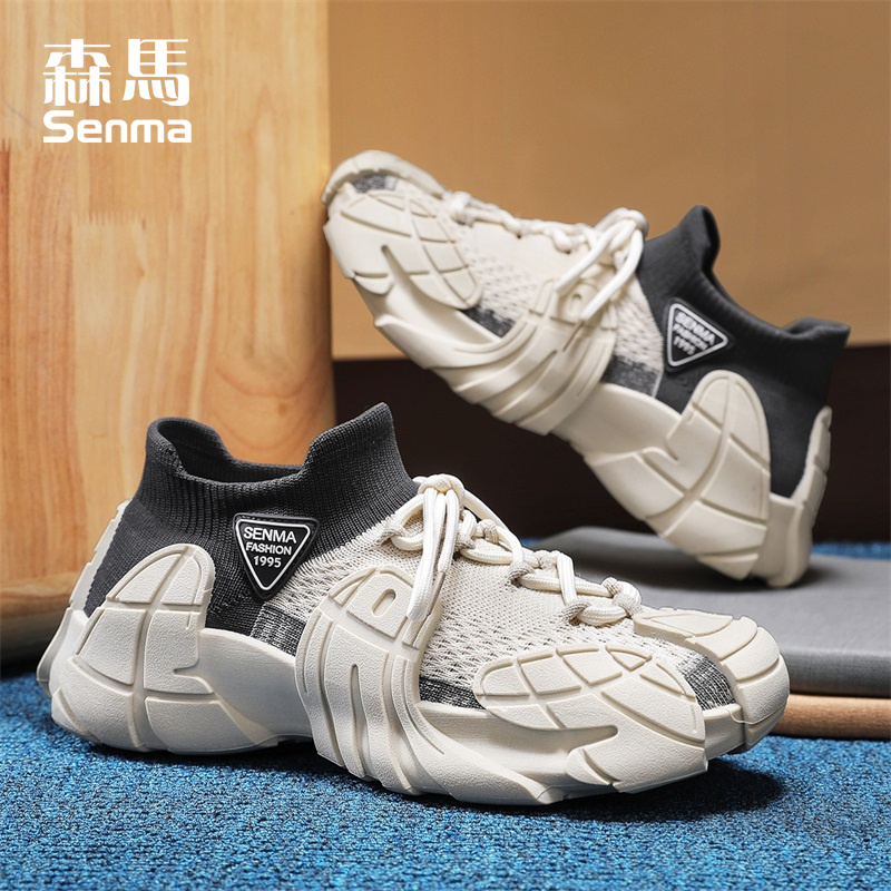 SENMA/森马男鞋秋季透气百搭休闲青少年跑步防滑运动鞋时尚老爹鞋
