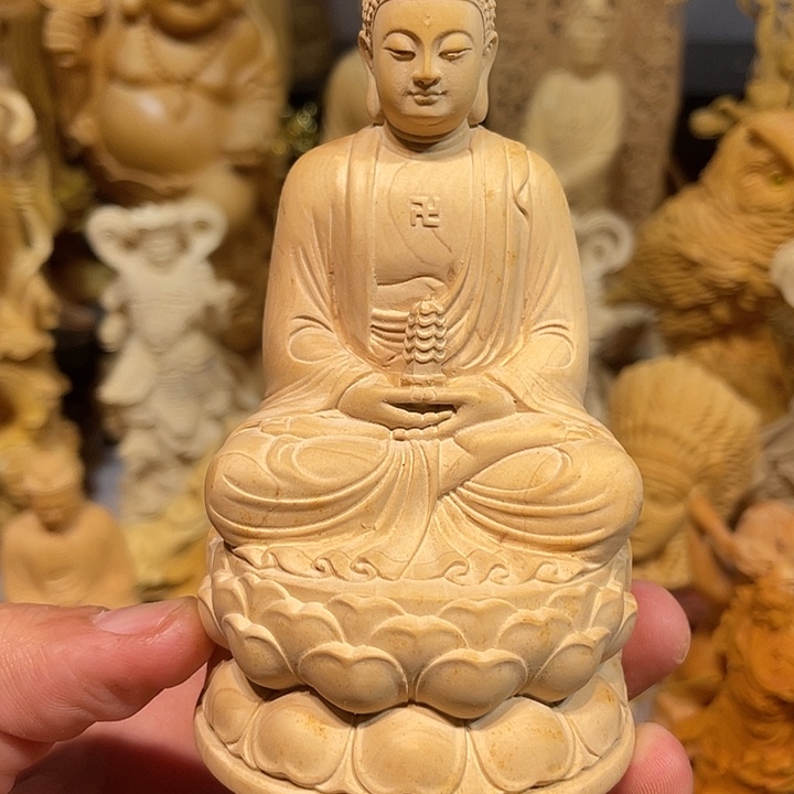 黄杨木小瑕疵药师佛