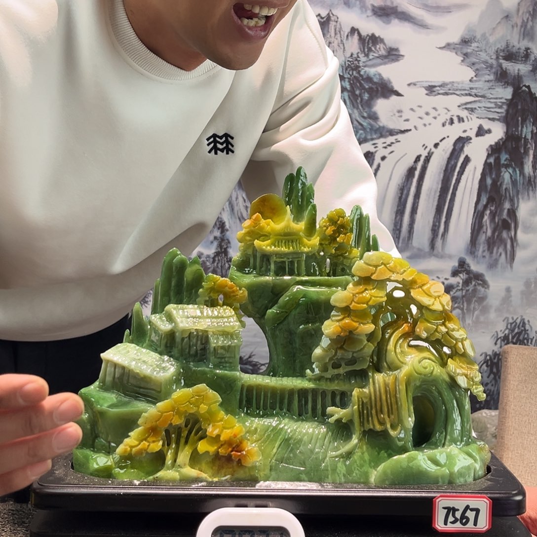 小***玉玉玉摆件多色带底座