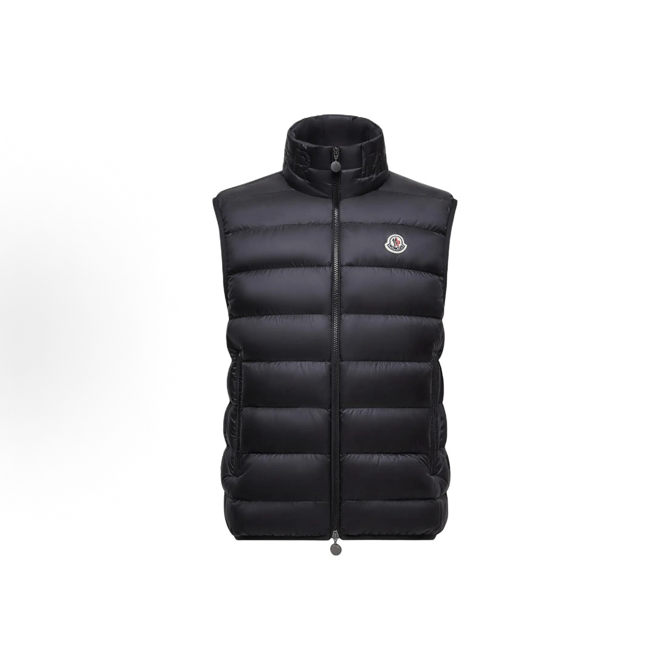 未使用 MONCLER 蒙口 25新款领口字母黑色薄款羽绒马甲