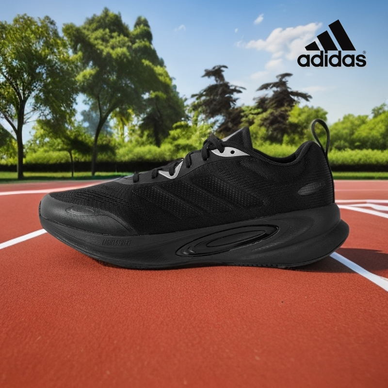 adidas/阿迪达斯黑色运动鞋情侣秋冬网面轻便减震冬季软底跑步鞋