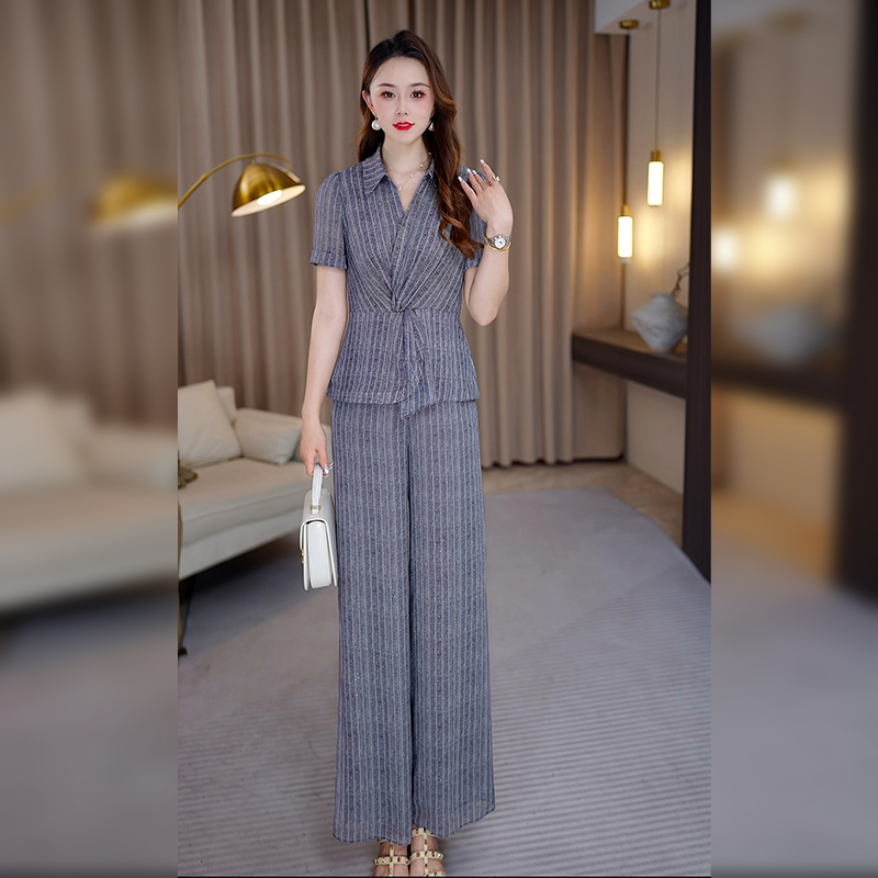 【上衣+裤子】优雅新款气质时尚休闲收腰显瘦套裤26021