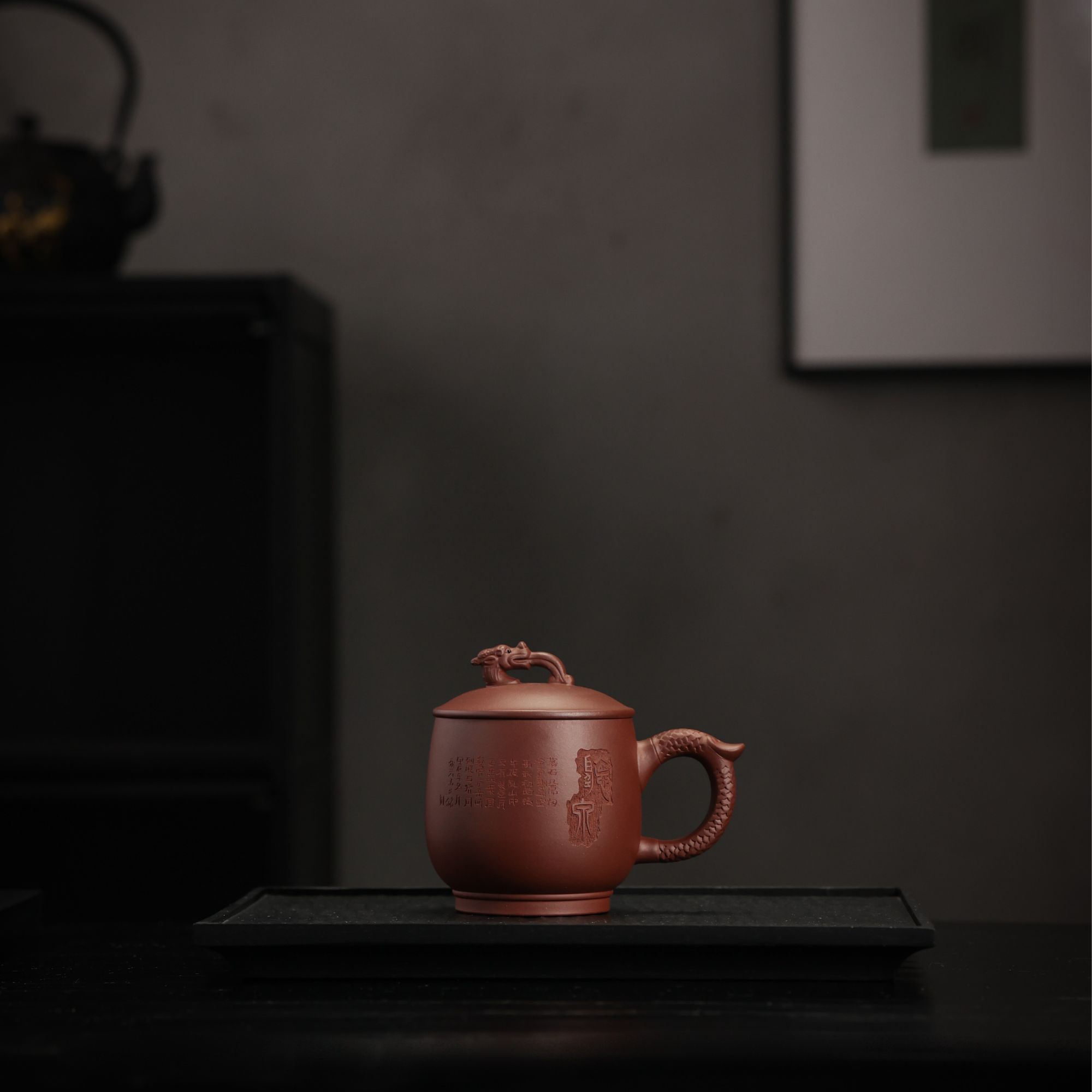 宜兴原矿紫砂底槽青听泉 400CC