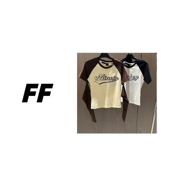 【E001-C39】春夏新款字母印花短袖