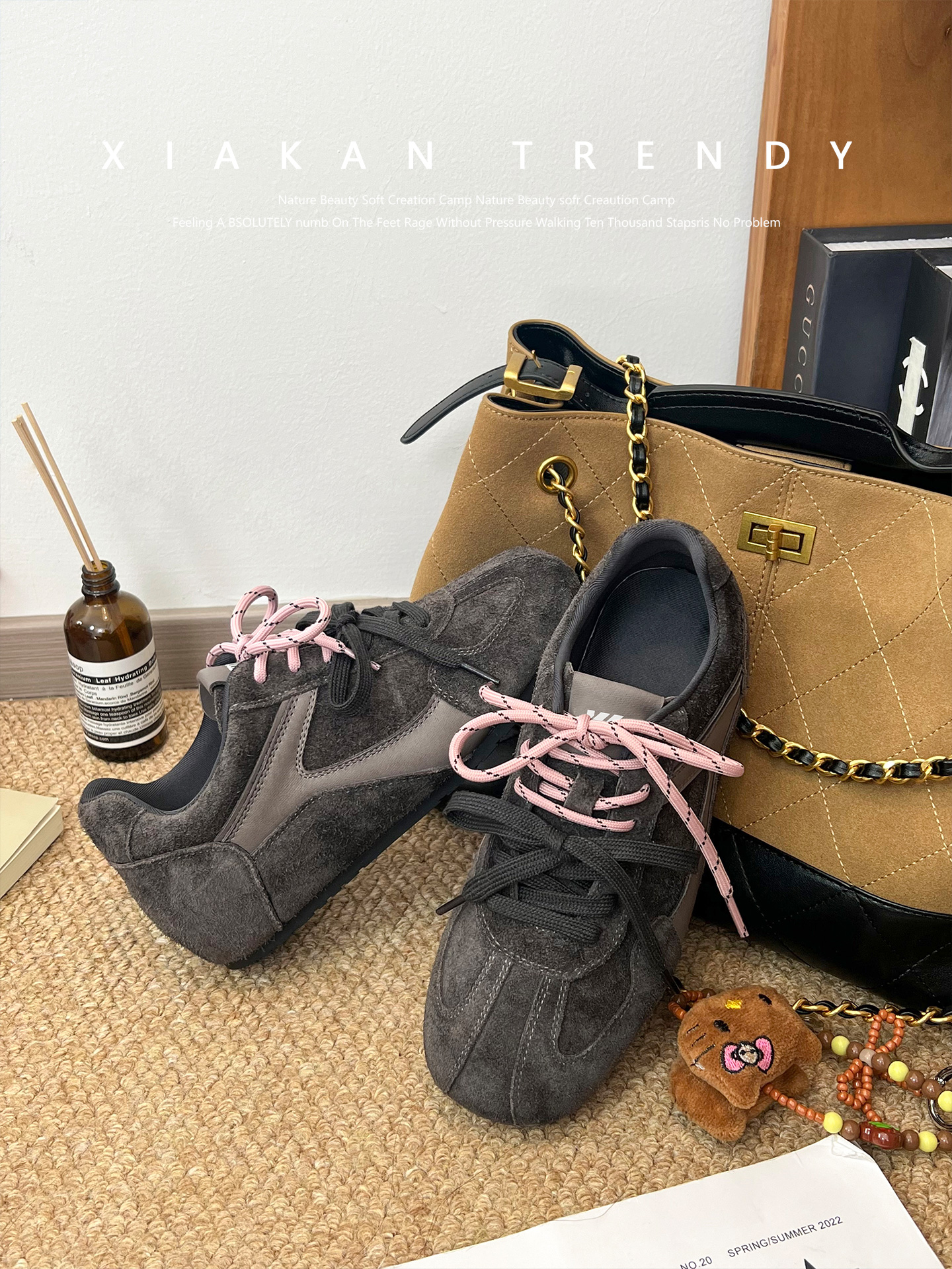 内增高6cm真皮复古阿甘鞋女2025秋冬新款休闲德训鞋时尚休闲鞋女