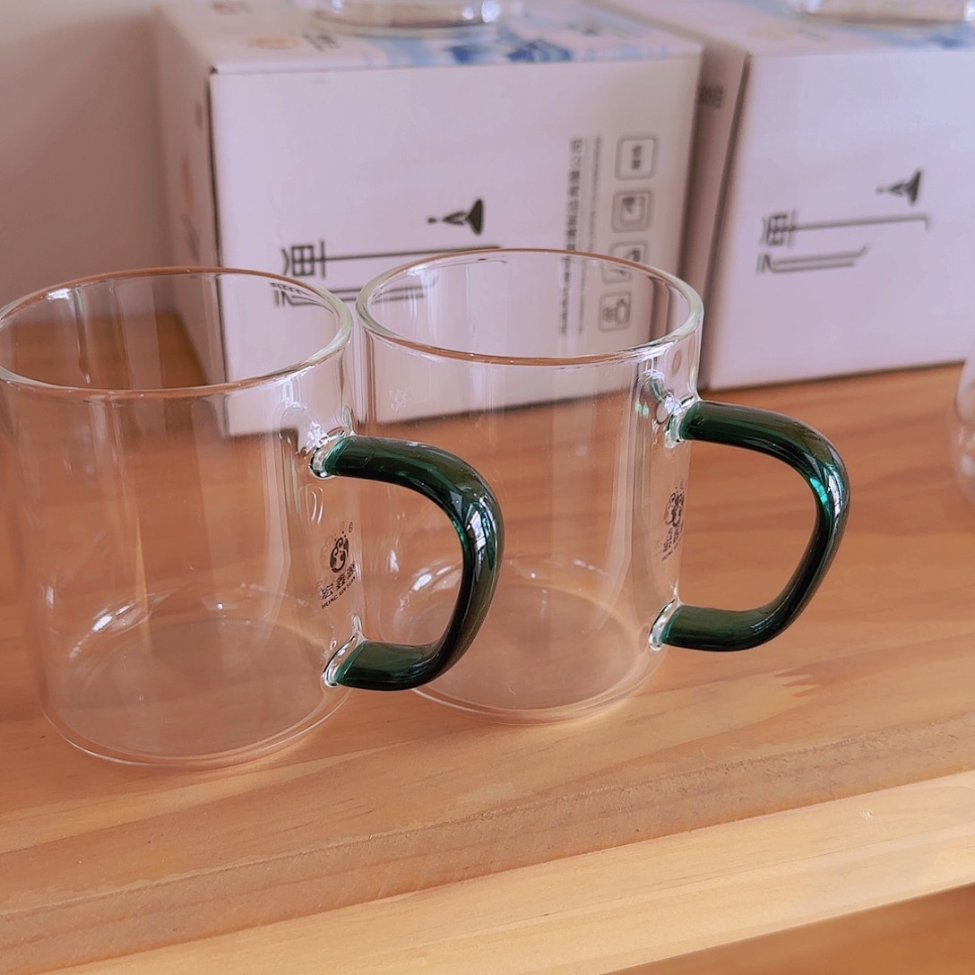 【闪购商品】高硼硅玻璃茶水分离B21湖绿2只