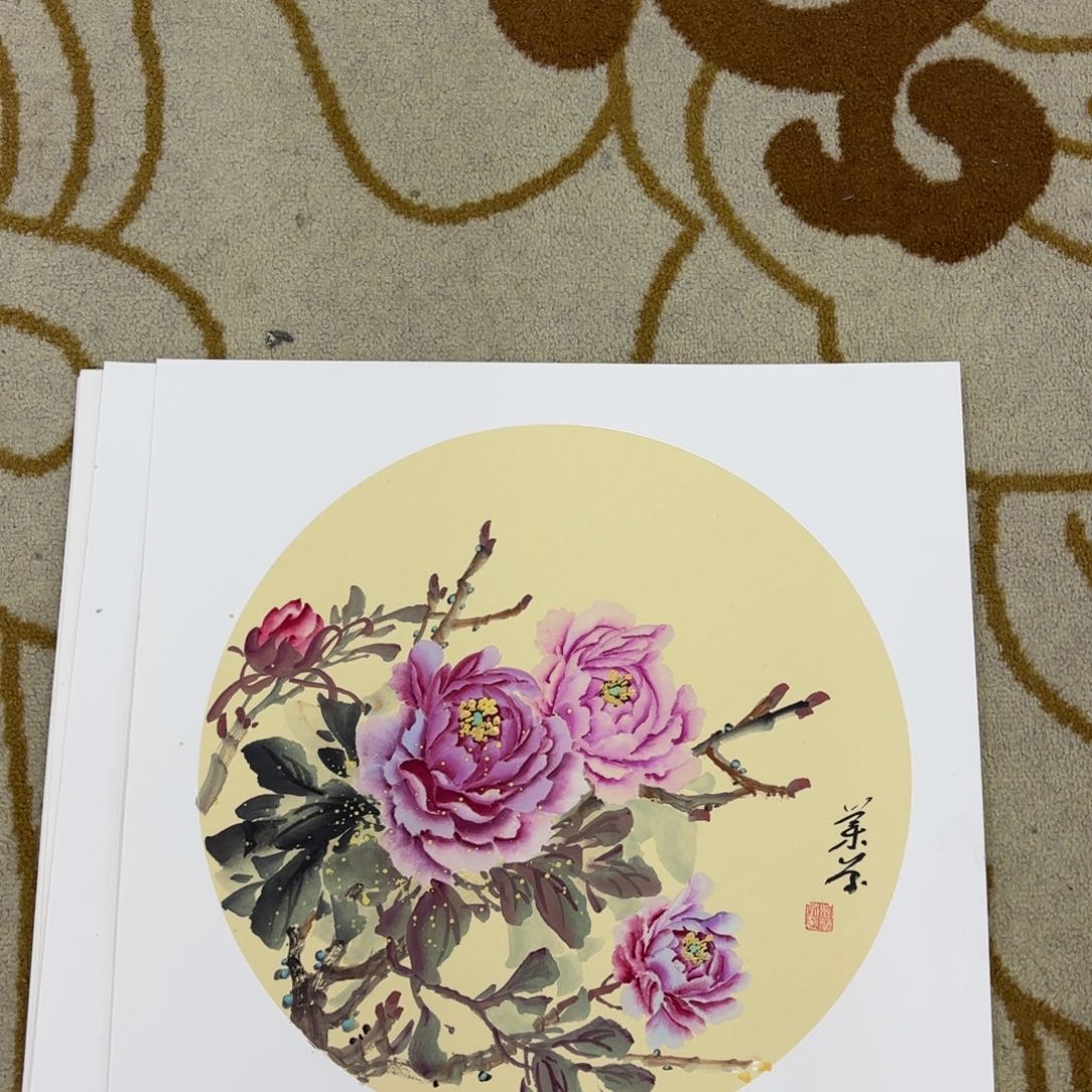 国画吴兰芬斗方李欣主播