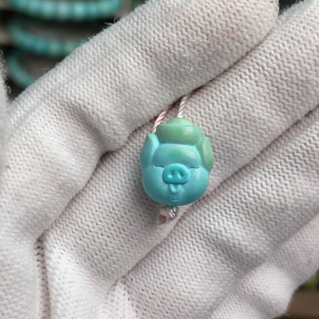 绿松石未镶嵌财财猪45