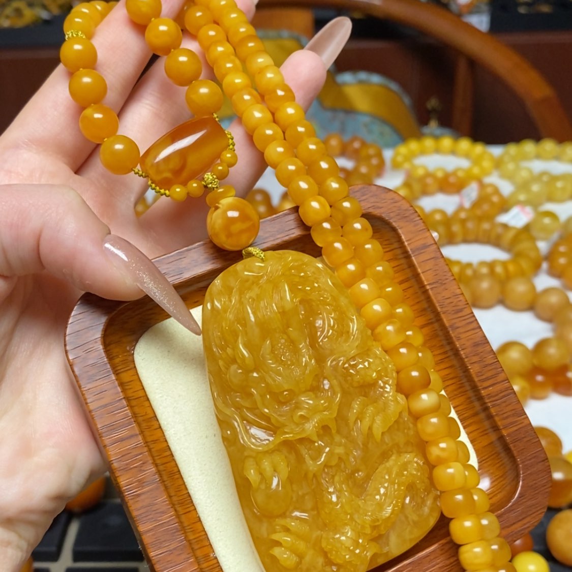 【闪购商品】蜜蜡颈饰未镶嵌项链