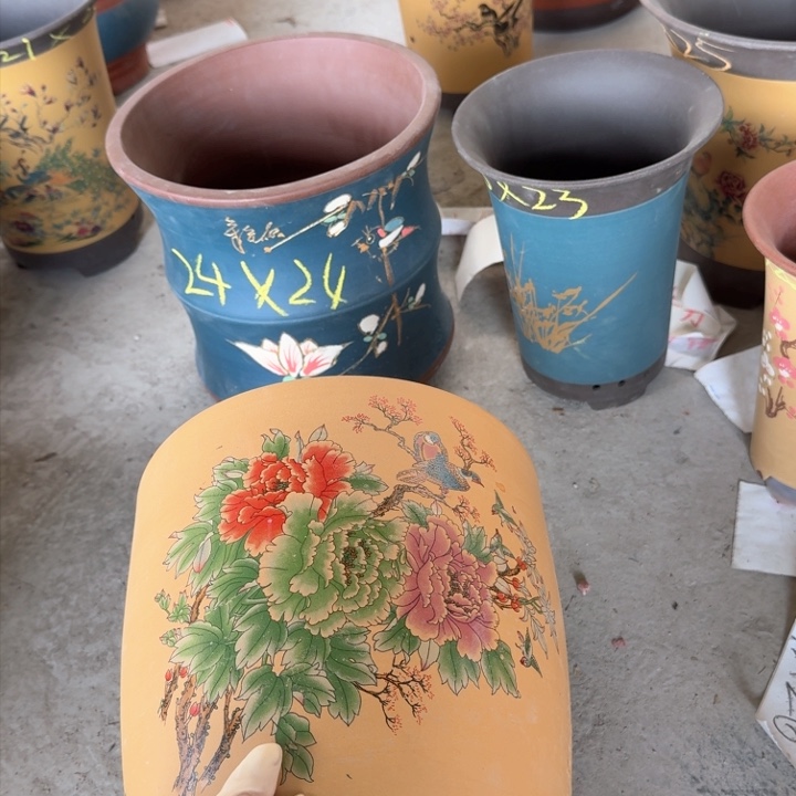 紫砂紫砂花盆d f f f