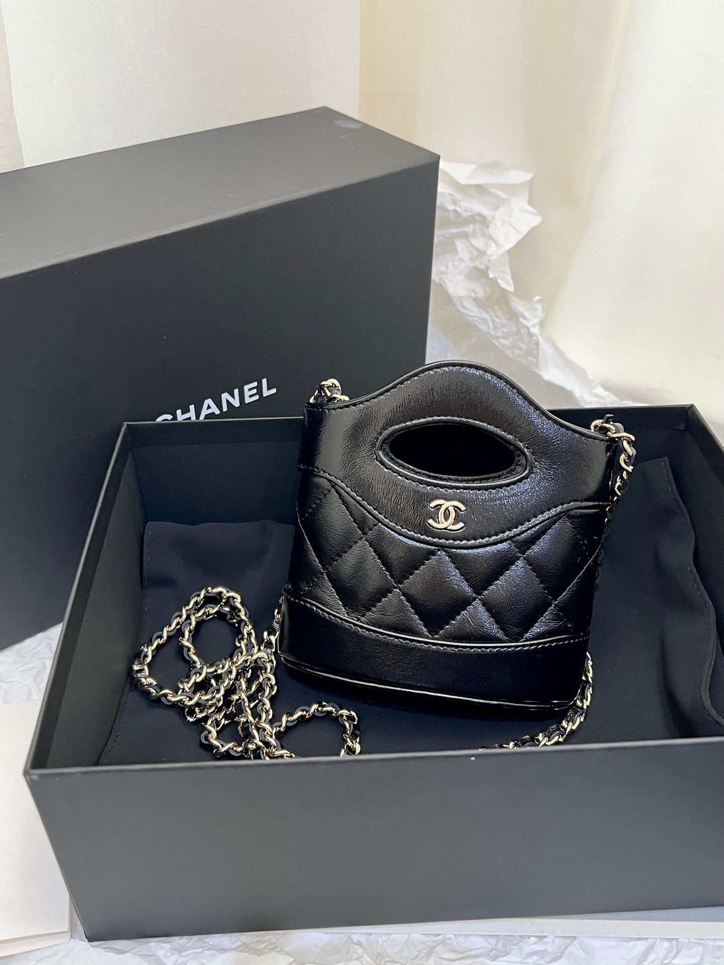 全新未使用 Chanel/香奈儿 chanel黑金薯条包 31bag斜挎包