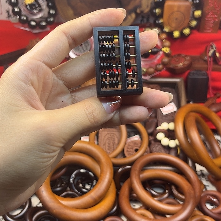 枣木天然雷击枣木小算盘