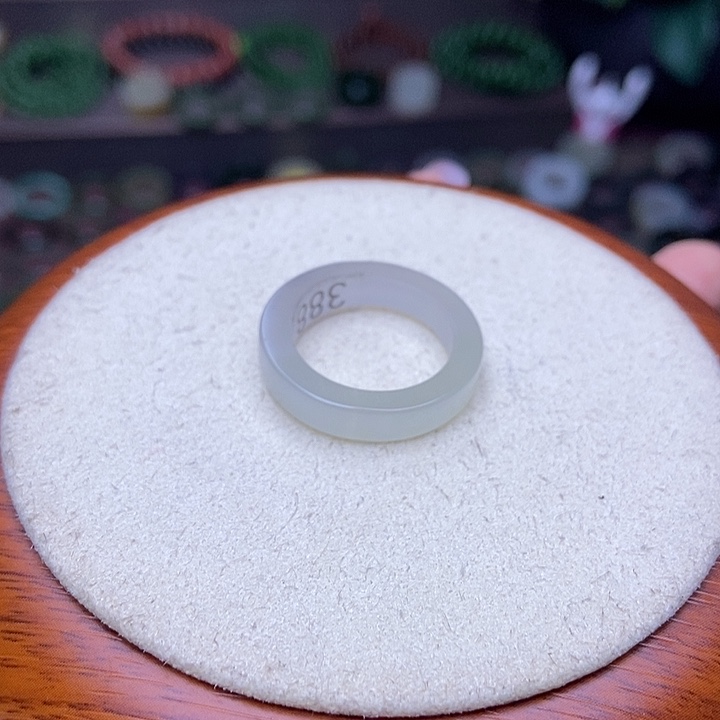 和田玉戒指未镶嵌17.1烟雨