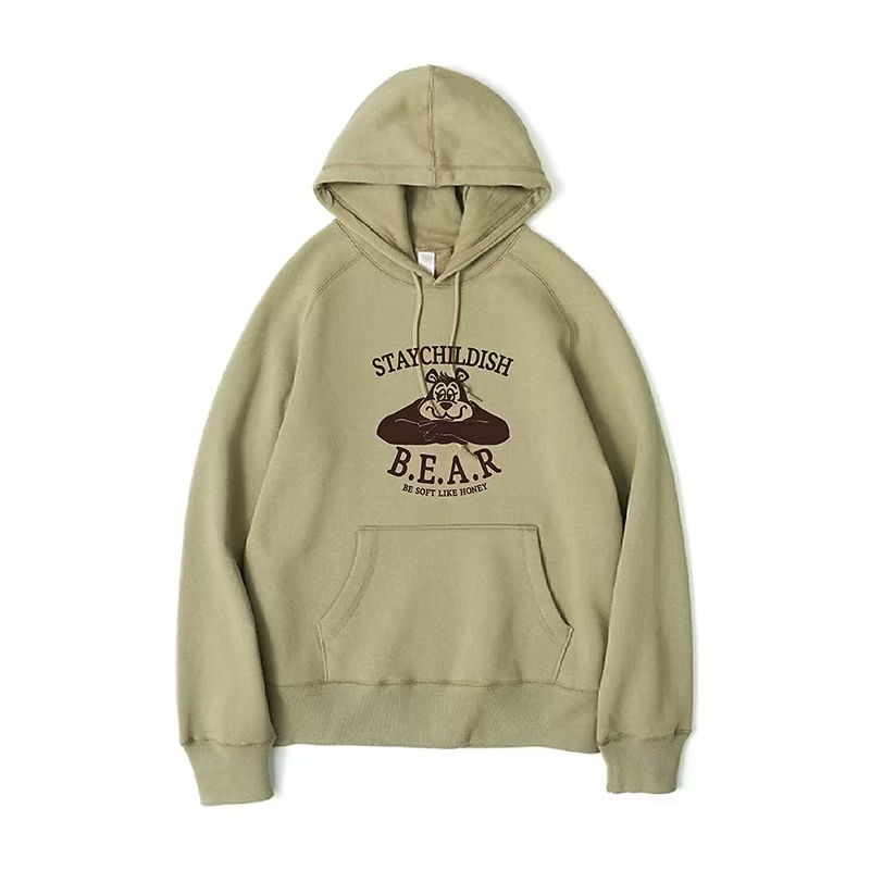 C75男女同款秋冬季时尚连帽加绒加厚款印花休闲卫衣