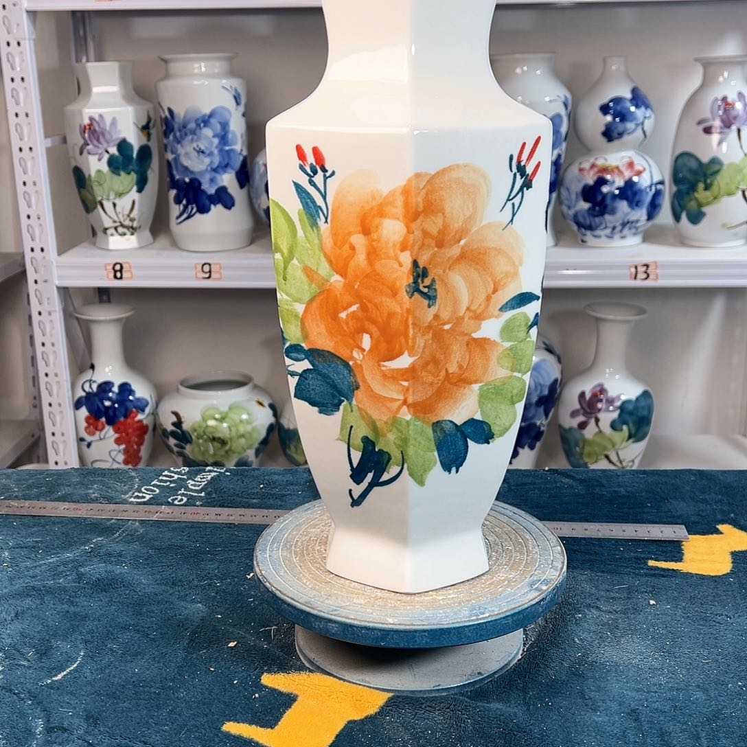 摆件景德镇陶瓷6黄牡