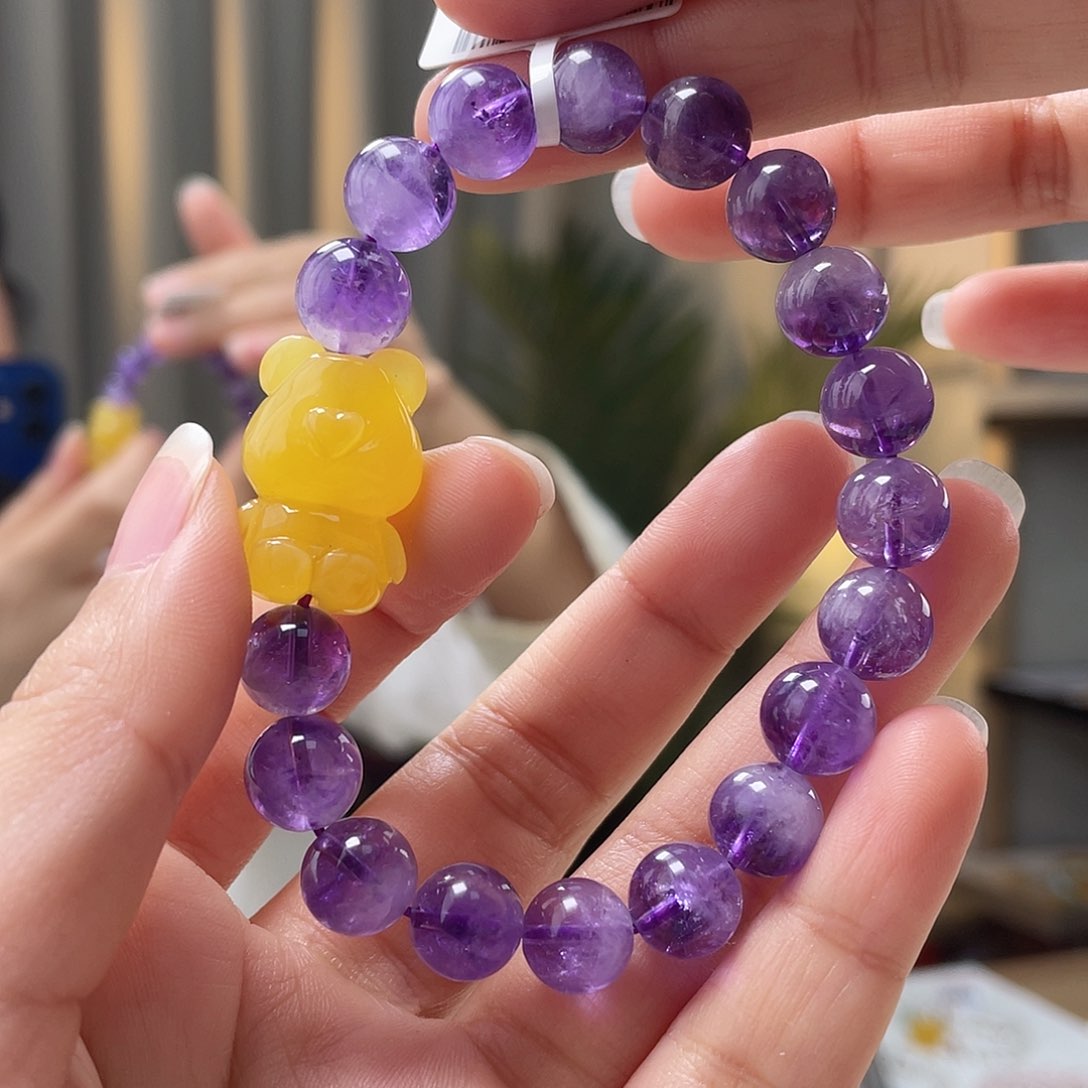 琥珀裸石未镶嵌蜜蜡手串