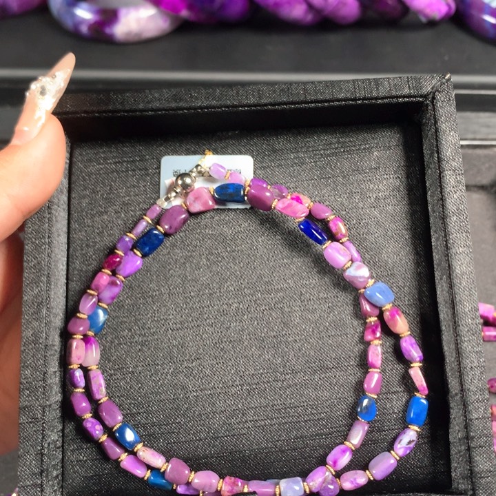 苏纪石（舒俱来）项链18K金镶嵌