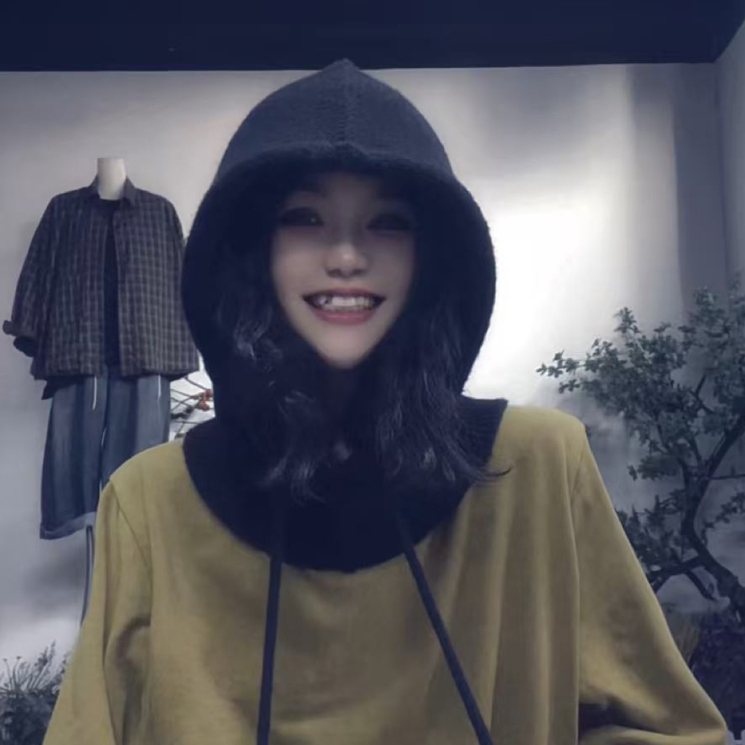 【若汐女装帽子】韩版秋冬新款围巾一体针织拉法帽保暖百搭787