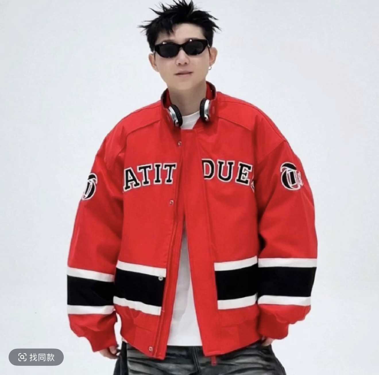 中性款帅气宽松版刺绣外套韩版秋冬羽绒服时尚休闲潮流 88901
