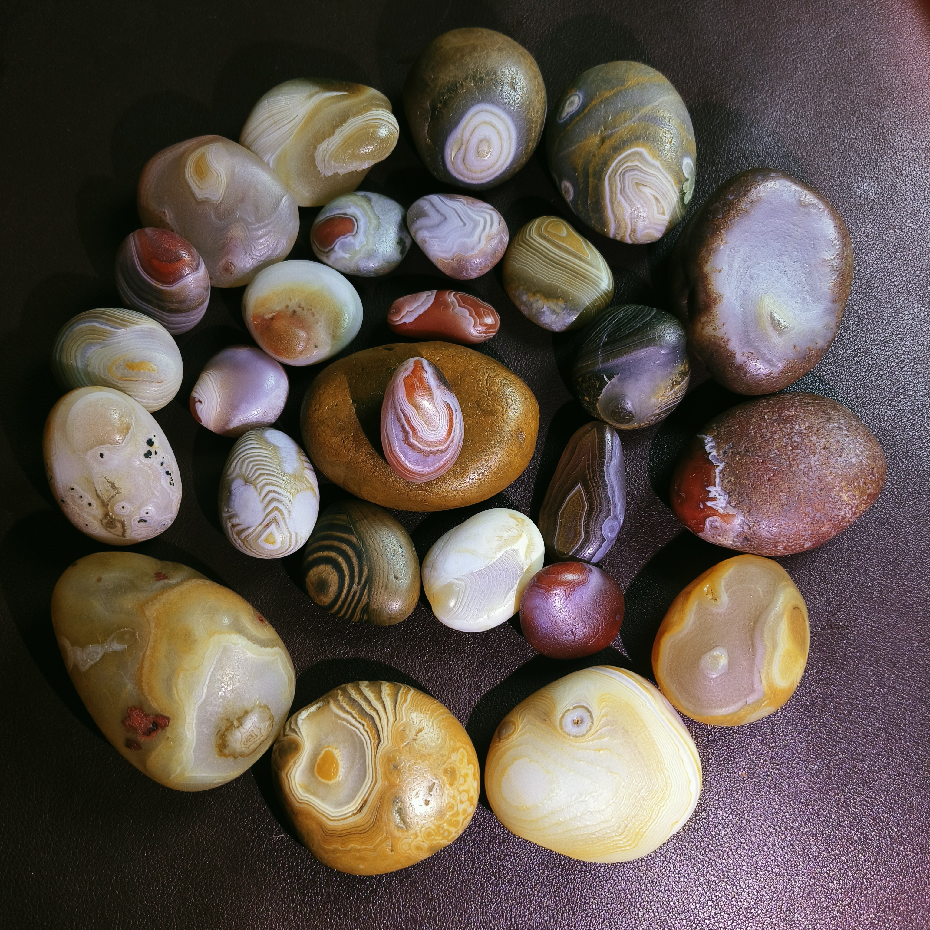 南京雨花石原石精品拼盘观赏石参考图