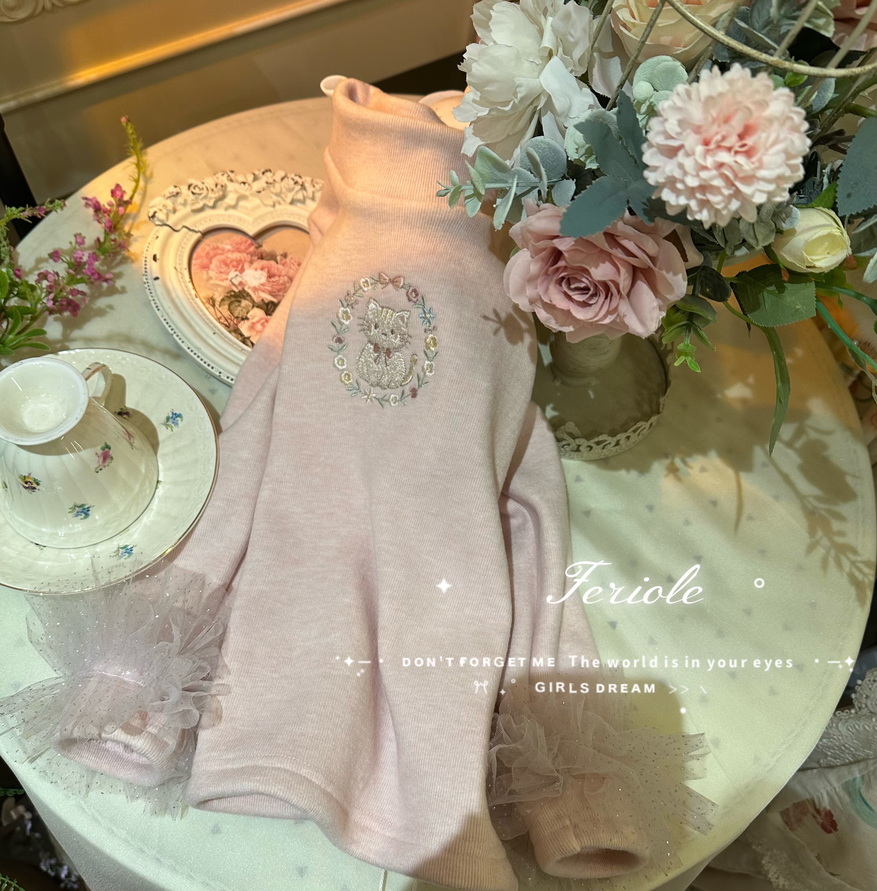 FLL·25冬~刺绣小猫打底衫54069/54076（童装汉服）