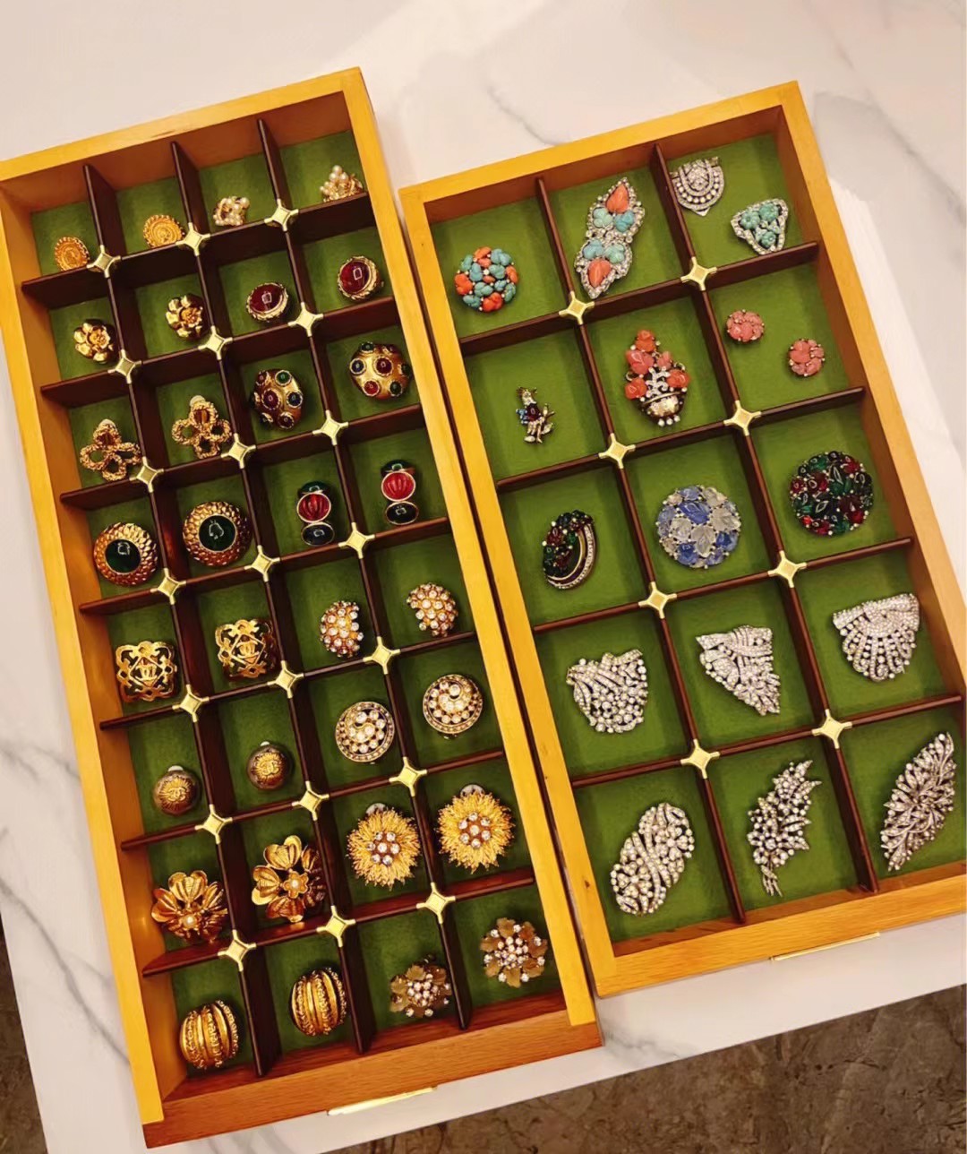 【其他柜子大容量复古盒子家用收纳盒首饰盒欧式格子】分格专拍