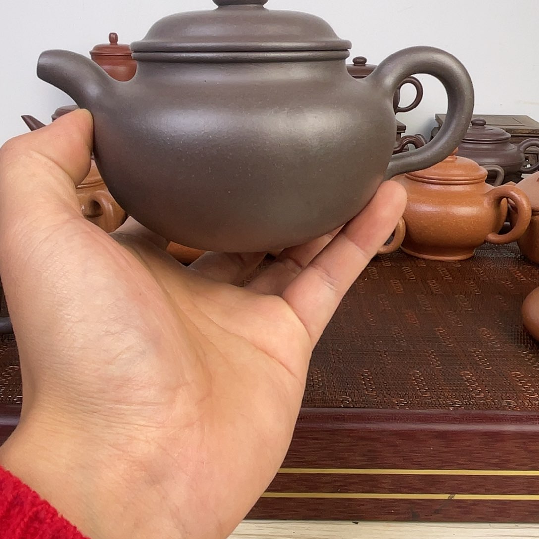 紫砂茶壶完美天青全手仿古