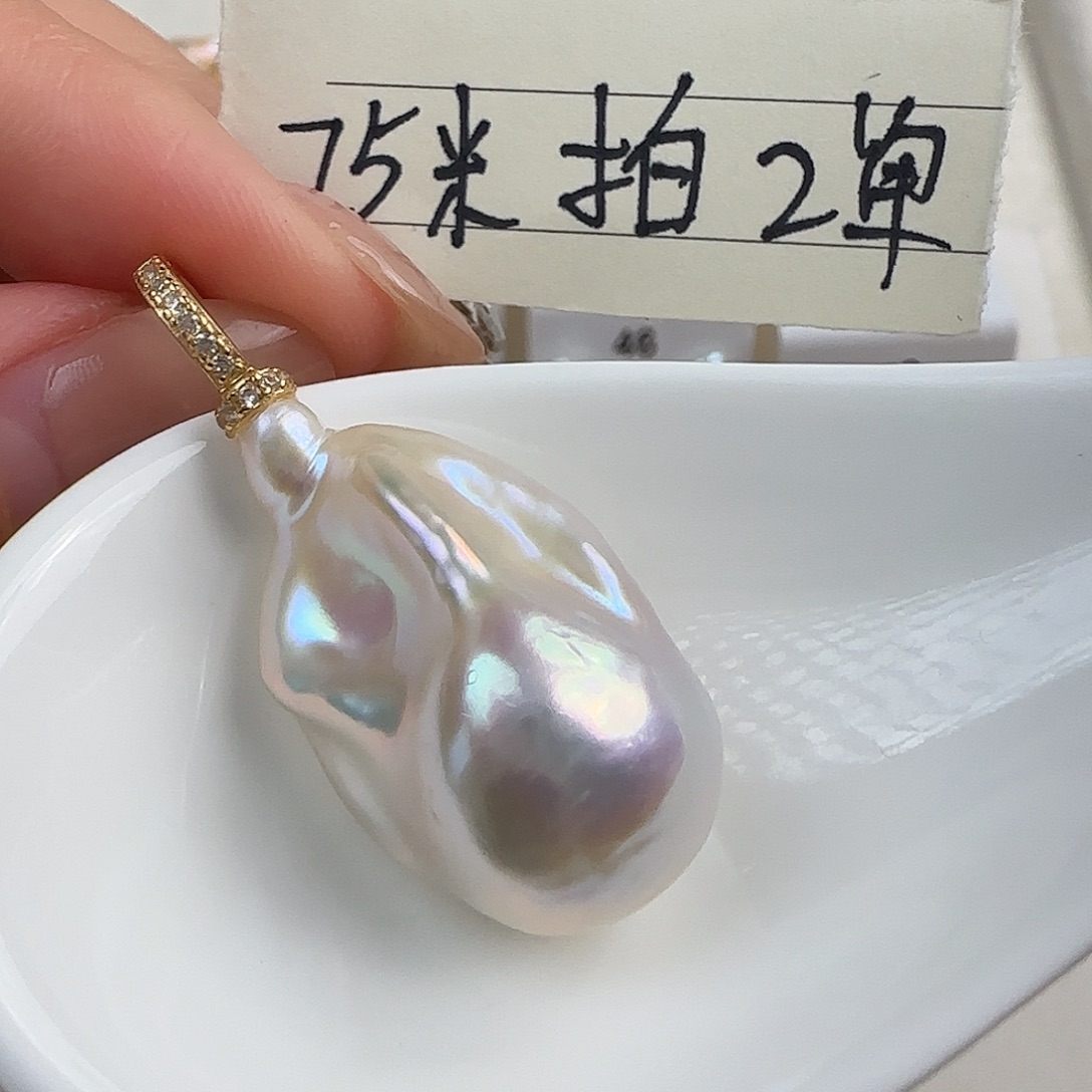 银S925镶嵌颈饰淡水珍珠