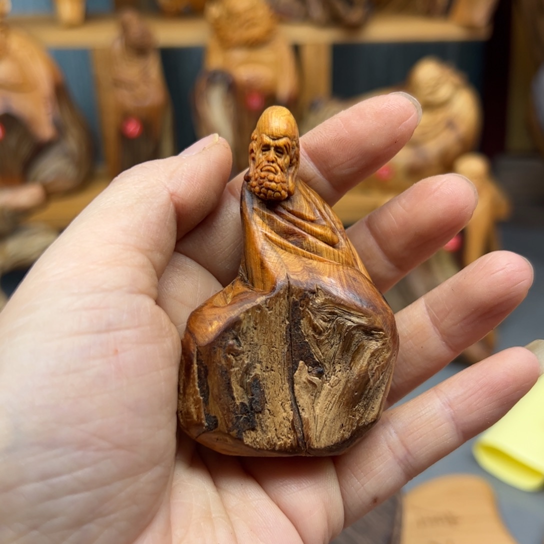 京***哥柏木崖柏木摆件手把件，