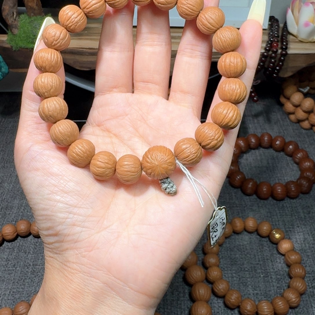 原皮原色原生态三围同尺聚宝盆手串 