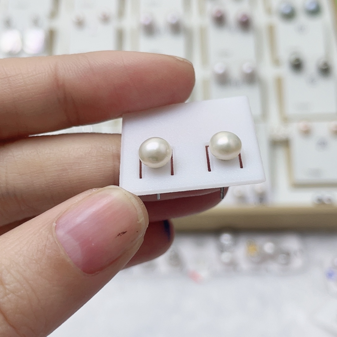 小***帽耳饰淡水珍珠银S925镶嵌