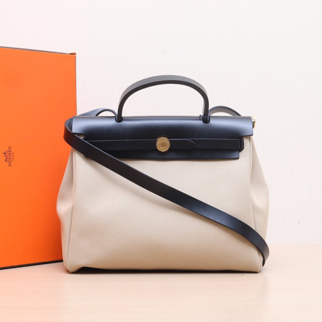 99新 Hermes/爱马仕 31 单肩包 S2风衣灰牛皮 B刻金扣 P205843315