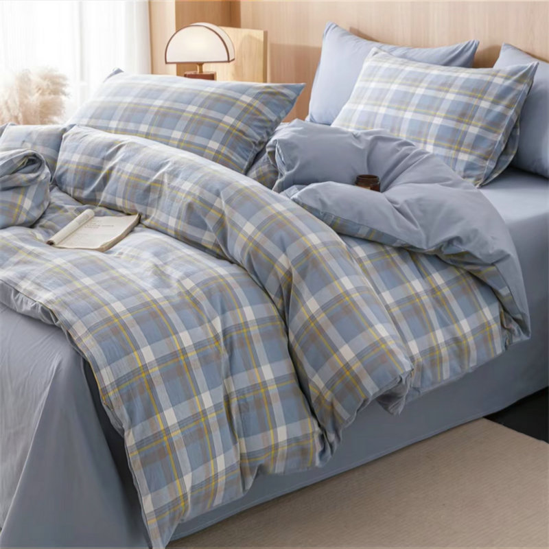 秋冬加厚斜纹四件套床单被套床上用品单人学生宿舍被罩简约4件套