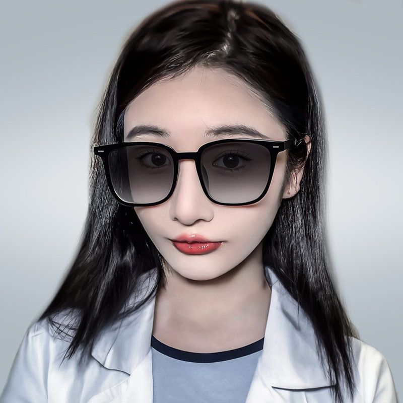 小框墨镜 大框网红同款素颜太阳眼镜批发 男女款高级感茶色太阳