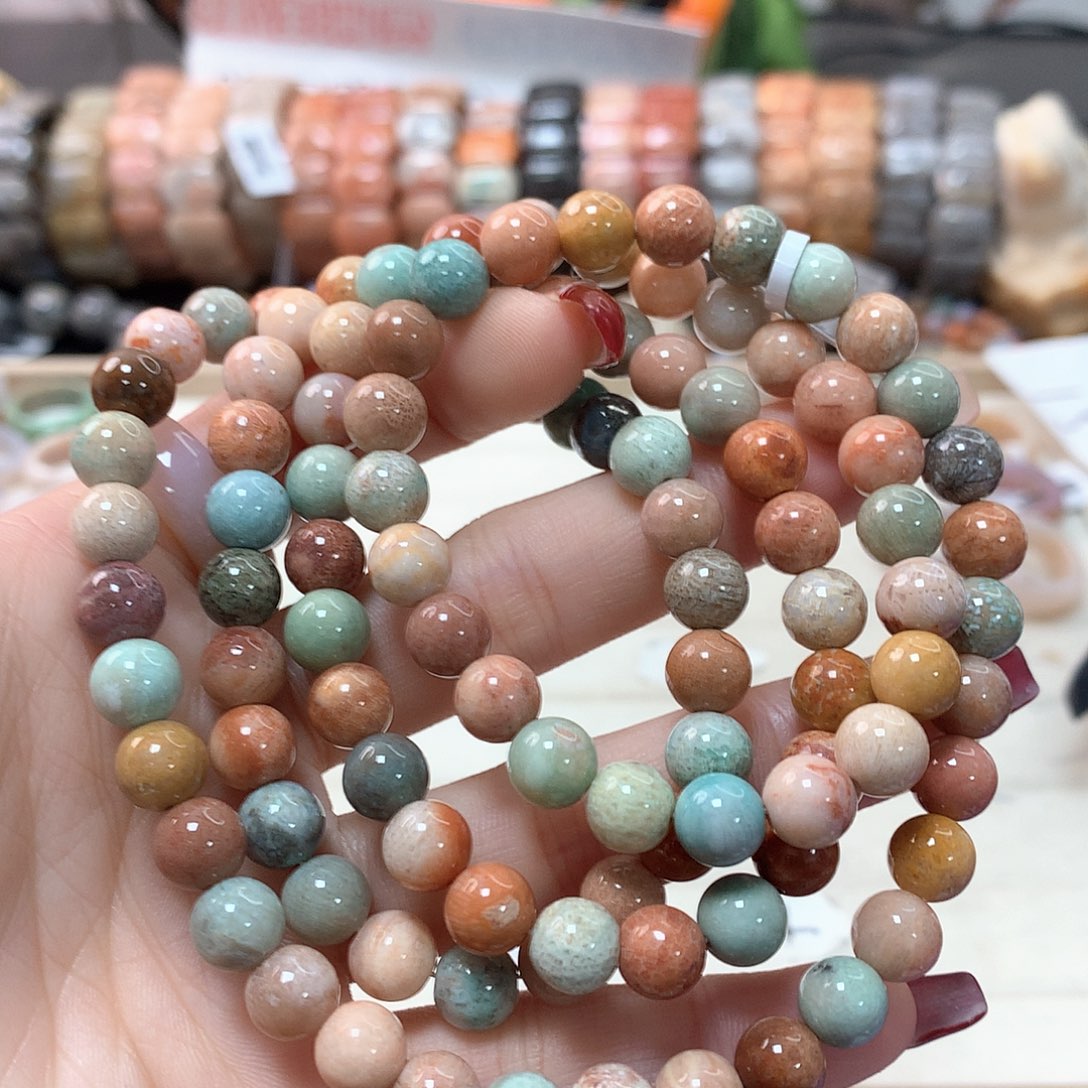 硅化珊瑚（珊瑚玉）手链未镶嵌E**n502