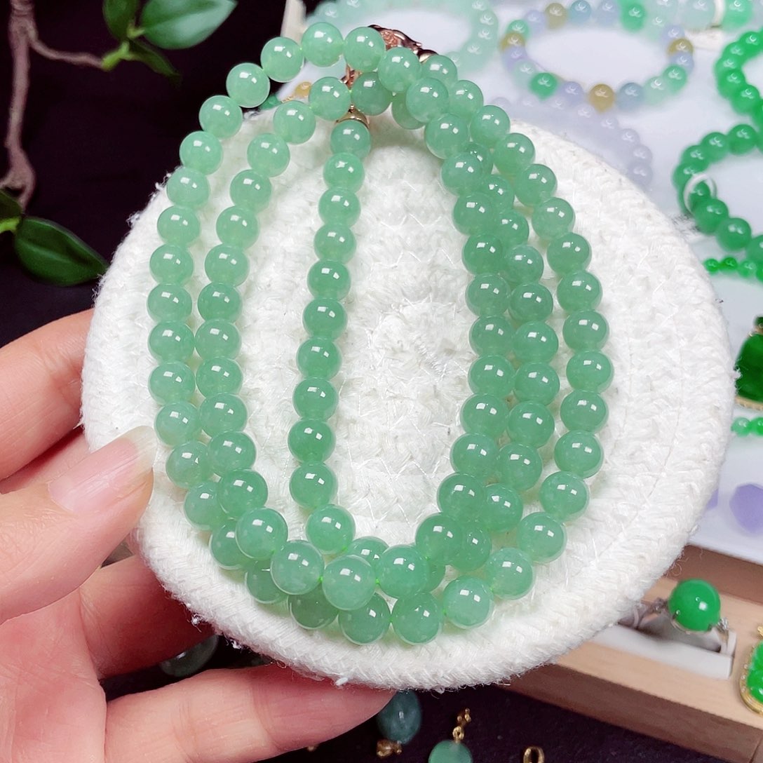 翡翠未镶嵌手链天然缅甸翡翠A卡8