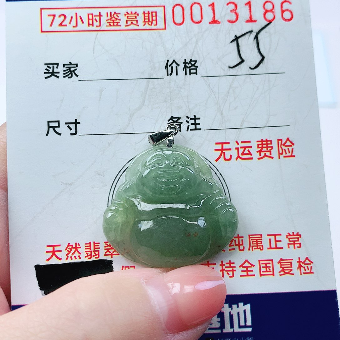 翡翠颈饰银S925镶嵌吊