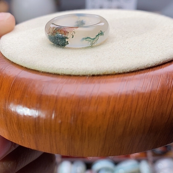 玛瑙/玉髓未镶嵌戒指A 36不退换港14内径16.9