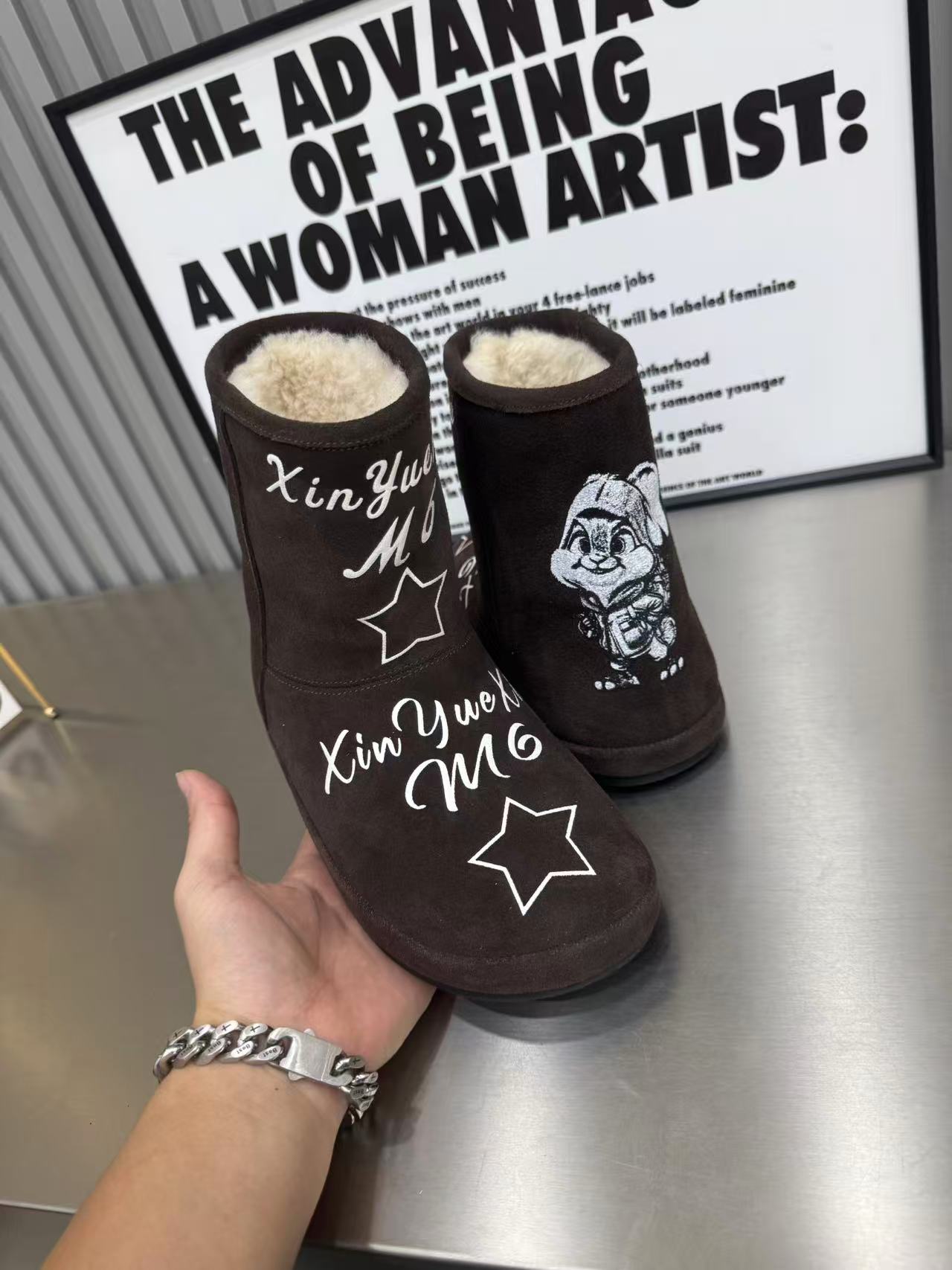 休闲磨砂冬季时尚雪地靴平底时尚雪地棉棉靴保暖女鞋加绒加厚棉鞋