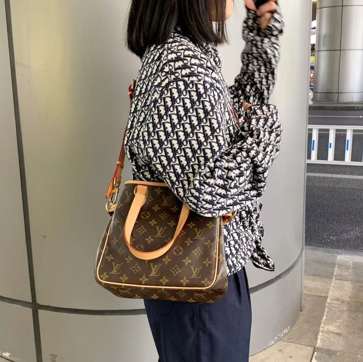 修复品LouisVuitton/路易威登经典老花小南瓜包女士包换植鞣革旺