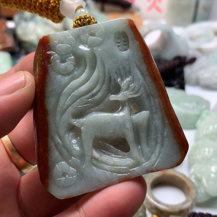 翡翠未镶嵌颈饰保真天然a货翡翠