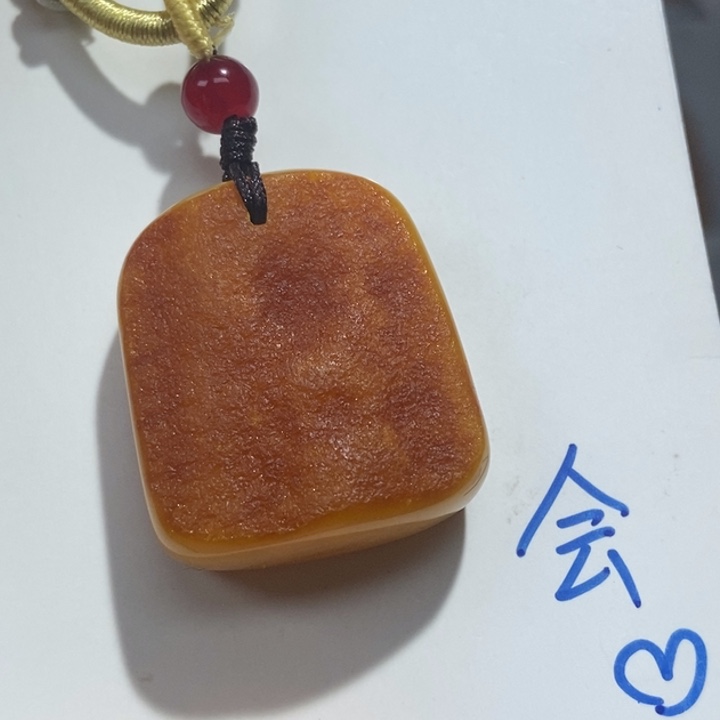 定制琥珀未镶嵌琥珀蜜蜡吊坠项链